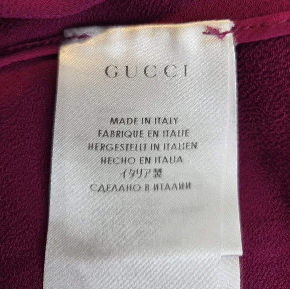 Gucci Long Sleeve Dress in Vibrant Magenta - Picture 2 of 8